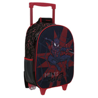 Mochila Chica Kinder Con Ruedas Chenson Miles Morales Marvel DOTTE MM70289-3
