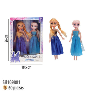 Muñeca Princesas Frozen Elsa y Ana Juguete Importacion SH109881