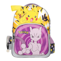 Mochila Grande Escolar Pokemon Pikachu y Mewtwo
