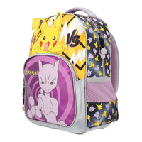 Mochila Grande Escolar Pokemon Pikachu y Mewtwo

