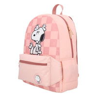 Mochila Grande Escolar Snoopy Rosa
