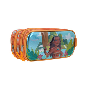 Lapicera Estuche Chenson Triple Cierre Disney Princesa Moana PR70747-O Mona