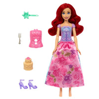 Disney Princess Spin & Reveal Ariel Fashion Doll & Accesorios Con 11 Sorpresas

