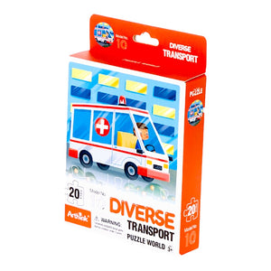 1 Rompecabezas Infantil 20 Pzas Vehiculos Juguete de Importacion SH22038710