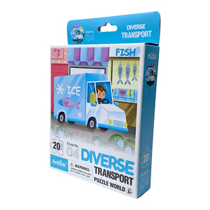 1 Rompecabezas Infantil 20 Pzas Vehiculos Juguete de Importacion SH22038710