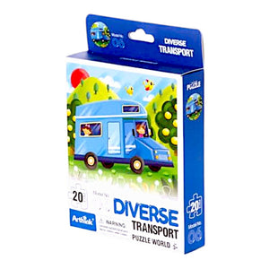 1 Rompecabezas Infantil 20 Pzas Vehiculos Juguete de Importacion SH22038710