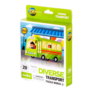 1 Rompecabezas Infantil 20 Pzas Vehiculos Juguete de Importacion SH22038710