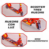 CYC Scooter Patín Rayo McQueen Cars T364146 Juguete de Importacion
