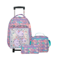 Xtrem Runpack Kit Mochila con Ruedas Lilac Cats
