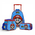 Kit Chenson Flep Mario Mochila Ruedas Chica Lonchera Lapicera