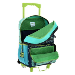 Kit Mochila Ruedas Lonchera Lapicera Morral Primaria Chenson Dinsoaurio Rex Niño CO66111-9 Carro de Fabrica