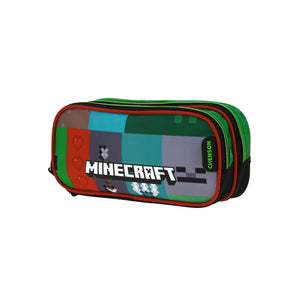 Lapicera Estuche Escolar Chenson Minecraft Tiles MC66394-3
