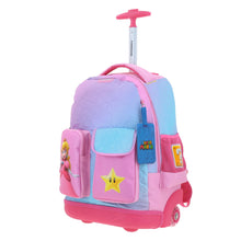 Cargar imagen en el visor de la galería, Mochila Grande Con Ruedas Y Luces Led Chenson Mario Bros Peach MB70433-P Kiut
