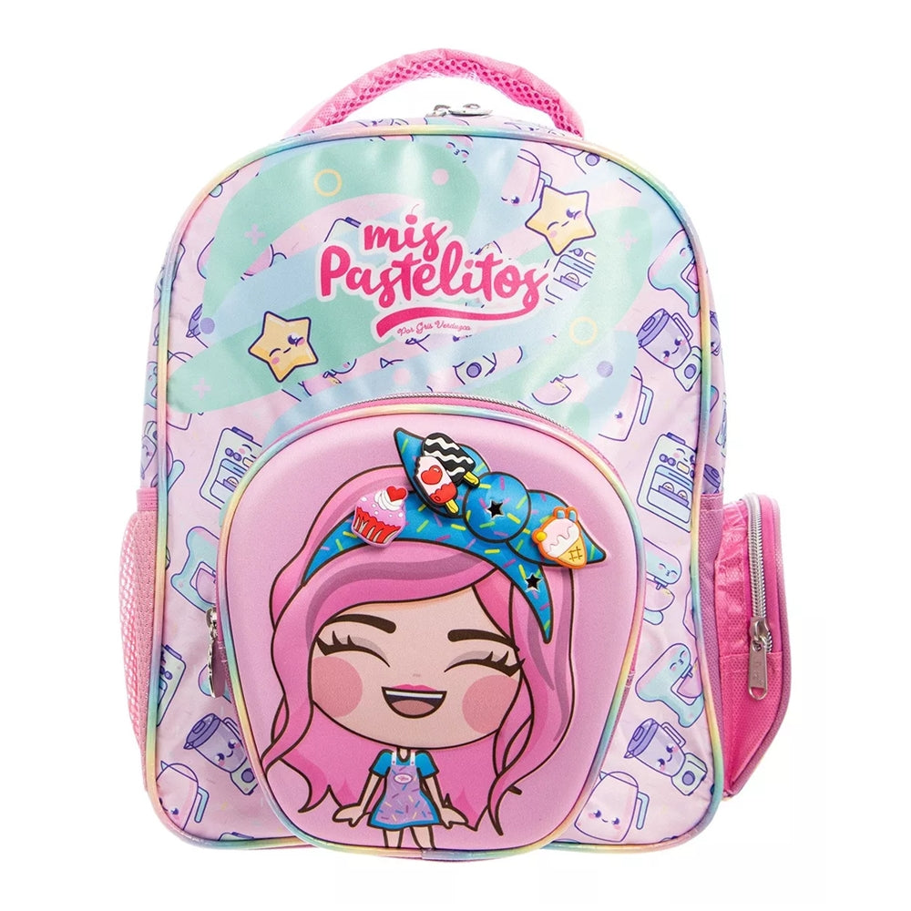 Mochila 3D Chica Preescolar kinder Mis pastelitos Ruz Klimr 179171