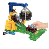 Pista Hot Wheels Monster Trucks Smashers Lanzador HTP18
