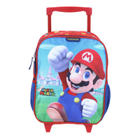 Mochila Con Ruedas Chica Chenson Mario Bros Preescolar Kinder MB65714-9
