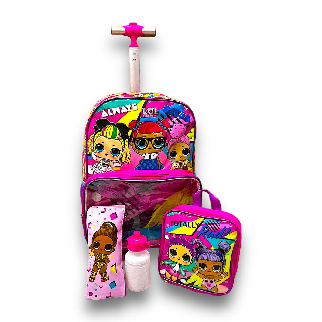 Set Mochila Lol Surprise Con Ruedas Ruz Primaria Con Accesorios Niña 171279