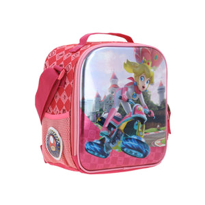 Set de Mochila Lonchera Lapicera Para Niño Escolar Primaria Mario Bros Princesa Peach Peam MB66251