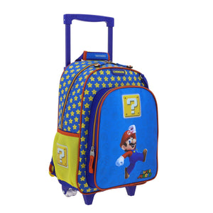 Mochila Mediana Chenson Ruedas Niño Escolar Llantas Kinder Mario Bros Powp MB66309-9 Carro de Fabrica