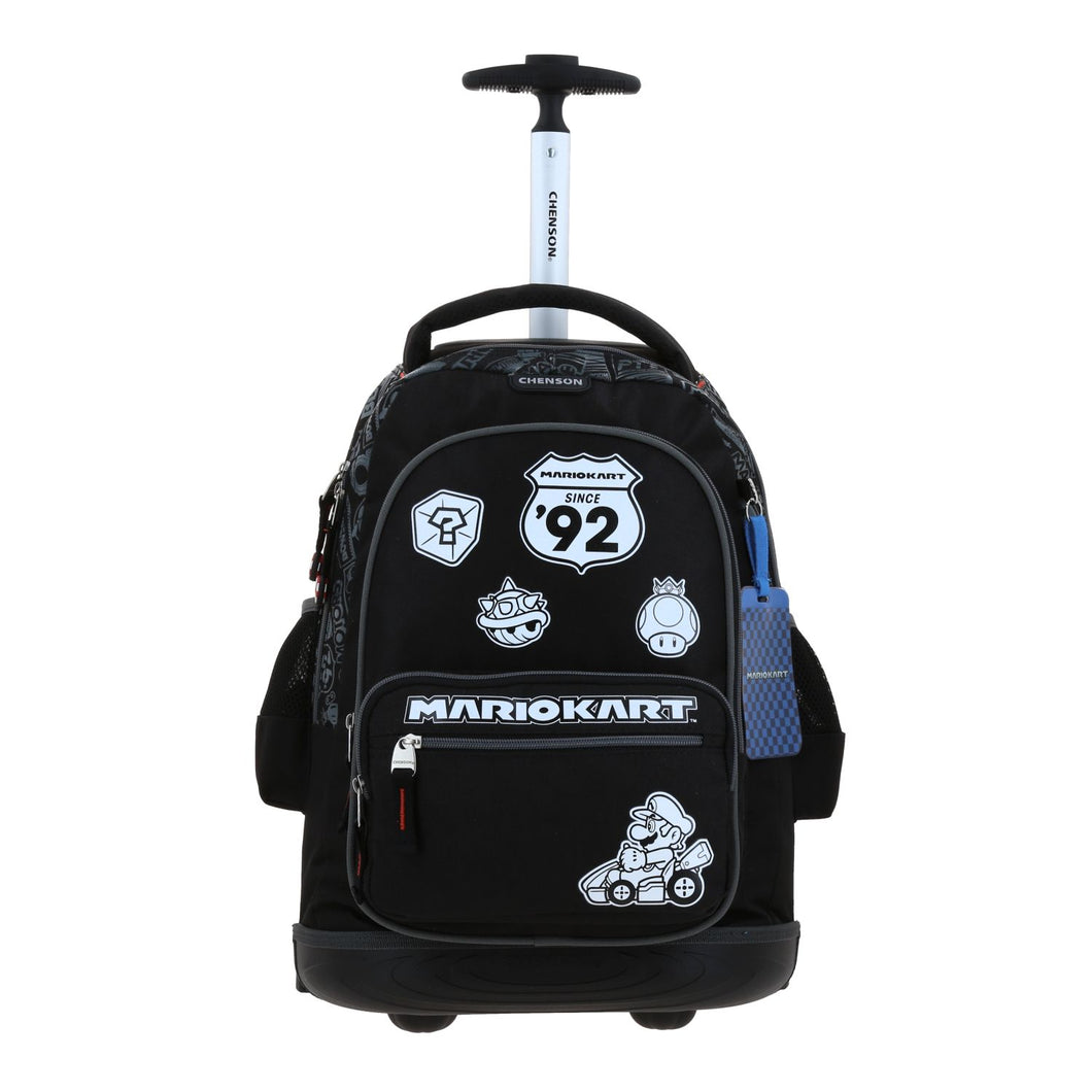 Mochila Grande Con Ruedas Y Luces Led Chenson Mario Bros MB70574-3 Racer
