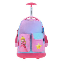 Cargar imagen en el visor de la galería, Mochila Grande Con Ruedas Y Luces Led Chenson Mario Bros Peach MB70433-P Kiut
