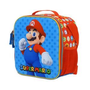 Set Chenson Mochila Lonchera Lapicera Para Niño Escolar Primaria Mario Bros Amenta MB65960