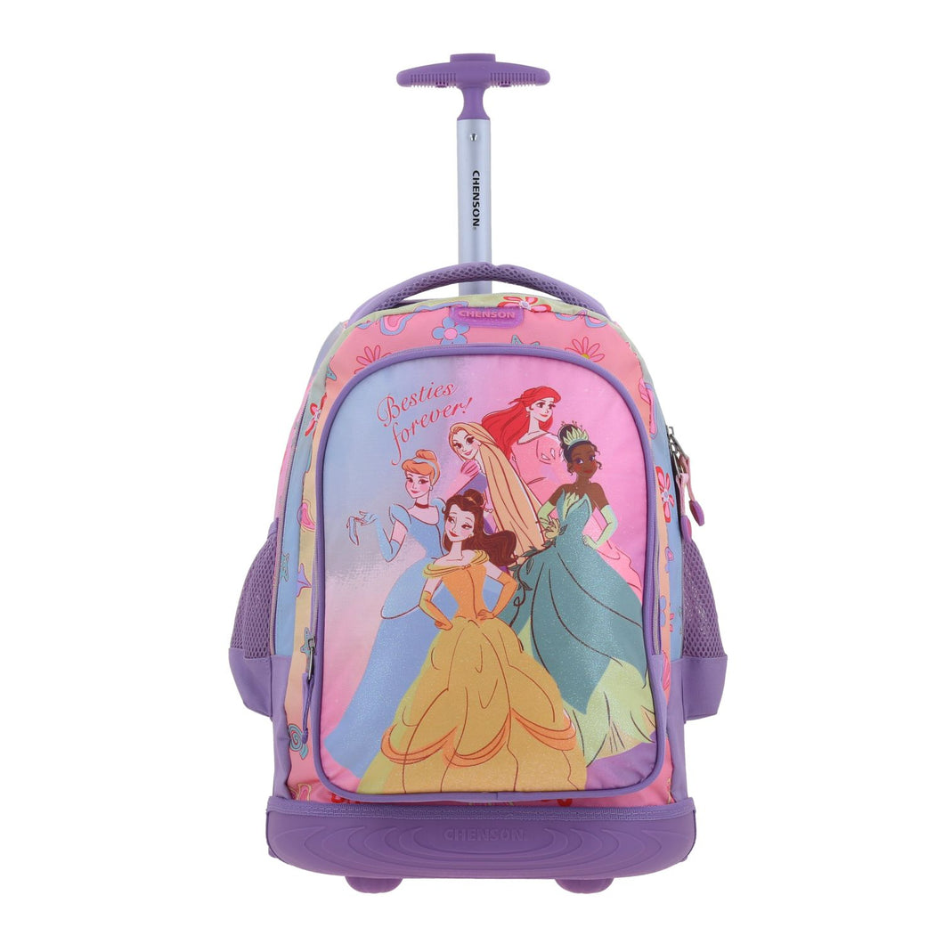 Mochila Chenson Con Ruedas Y Luces Led Disney Princesas Escolar Primaria PR70559-V Princs