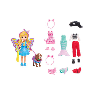 Polly Pocket! Pack De Disfraces y Su Mascota GDM15 Mattel