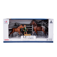 CYC Set De Granja Con Caballos Maqueta Juguete de Importación SH21013598
