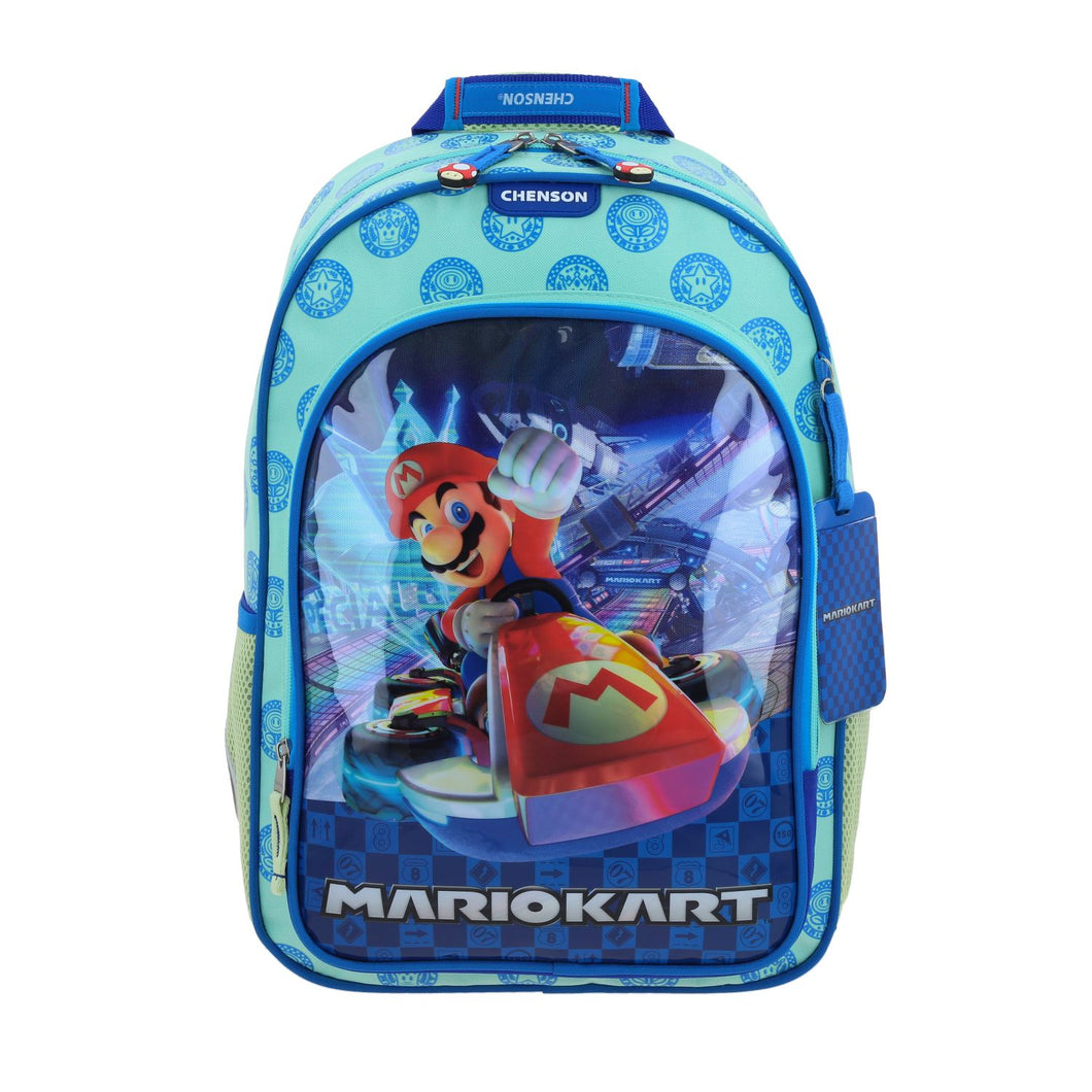 Mochila Escolar Grande Chenson Mario Bros Kart Coleccion Peis MB66280-9