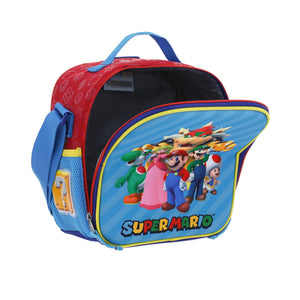 Set de Mochila Lonchera Lapicera Para Niño Escolar Primaria Mario Bros  SQUAT MB66368