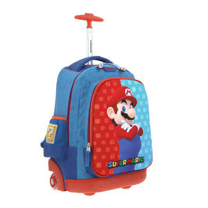 Mochila Ruedas Escolar Primaria Chenson Con Baston Y Luz Mario Bros  DULP MB66083-9 Carro De Fabrica Reforzado