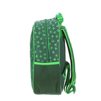 Mochila Chica Chenson Preescolar Kinder Minecraft Creeper Texturizado Mc65588-g Coleccion Brock Color Verde Diseño De La Tela Mc65772-9
