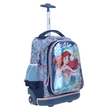 Cargar imagen en el visor de la galería, Mochila Chenson Con Ruedas Y Luces Led Disney Princesas Ariel Escolar Primaria PR70156-9 Agry
