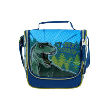 Cargar imagen en el visor de la galería, Set de Mochila Ruedas Baston Lonchera Lapicera Sonidos Escolar Chenson Dinosaurio T-Rex Trerror CO66404
