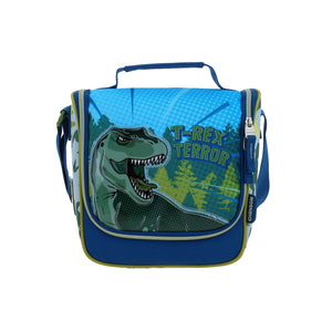 Set de Mochila Ruedas Baston Lonchera Lapicera Sonidos Escolar Chenson Dinosaurio T-Rex Trerror CO66404