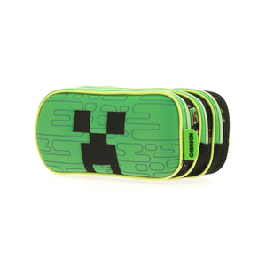 Lapicera Estuche Triple Escolar Chenson Minecraft Muff MC66258-G