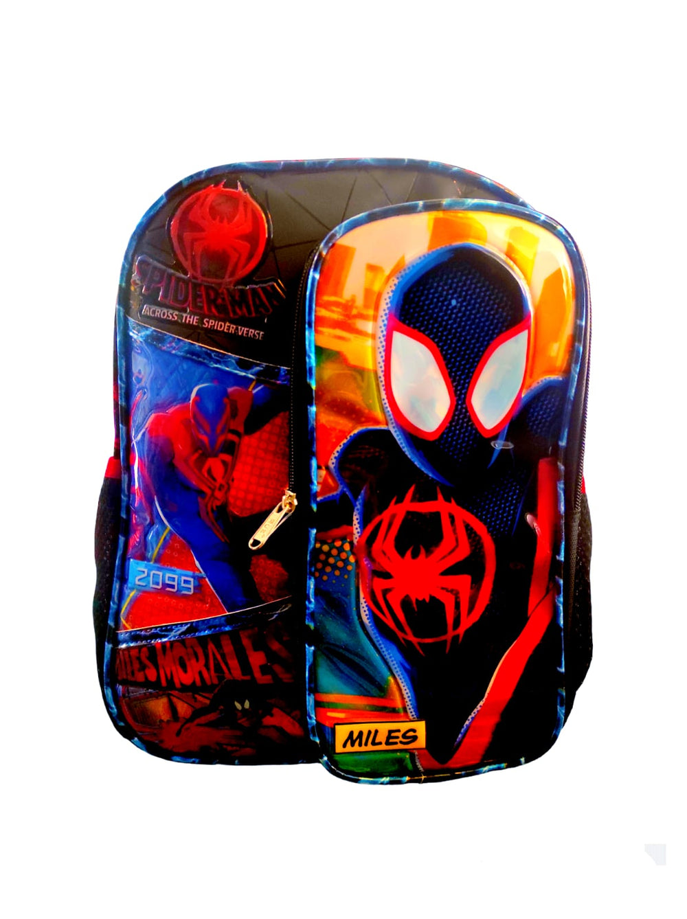 Mochila Pequeña Preescolar Ruz Marvel Spiderman Miles Morales 173683 Coleccion Verse Color Negro