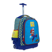 Mochila Ruedas Escolar Primaria Chenson Con Baston Y Luz Mario Bros MB66310-9 Powp Carro De Fabrica Reforzado
