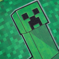 Mochila Chica Chenson Preescolar Kinder Minecraft Creeper Texturizado Mc65588-g Coleccion Brock Color Verde Diseño De La Tela Mc65772-9
