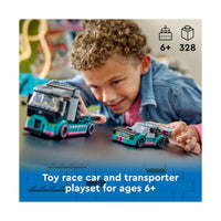 LEGO 60406 City Auto de Carreras y Camión de Transporte 328 Piezas
