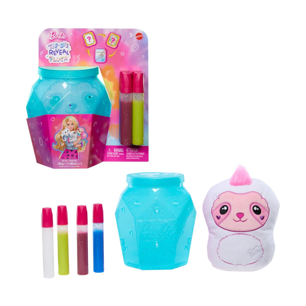 Barbie Tie Dye Reveal Plush Peluche Sorpresa HWD32 Mattel