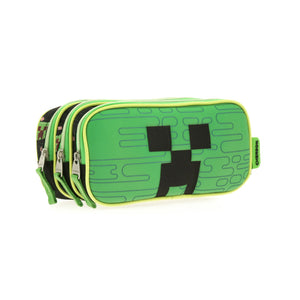 Lapicera Estuche Triple Escolar Chenson Minecraft Muff MC66258-G