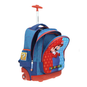 Mochila Ruedas Escolar Primaria Chenson Con Baston Y Luz Mario Bros  DULP MB66083-9 Carro De Fabrica Reforzado