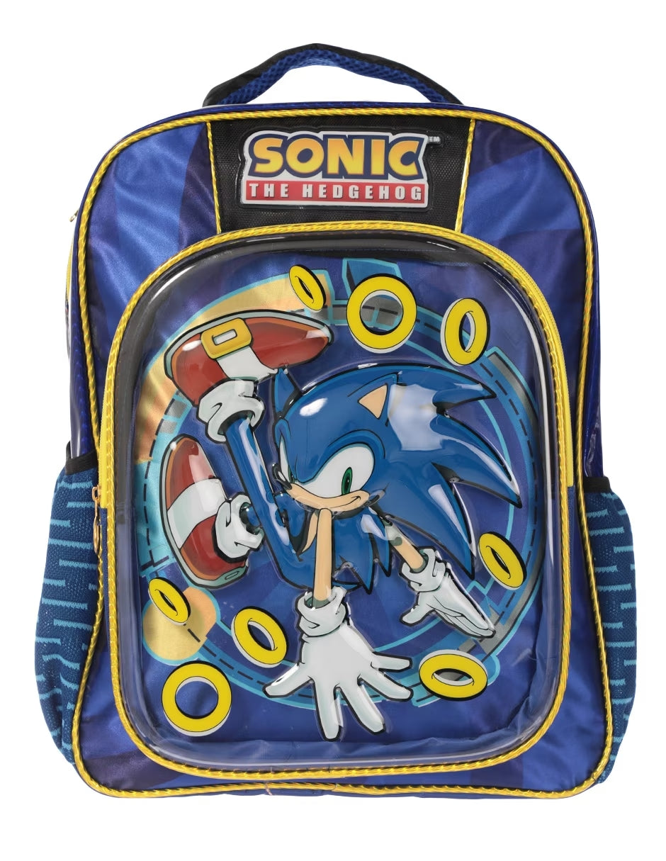 Mochila Escolar Grande Primaria Ruz Sonic 174817 Coleccion Rings