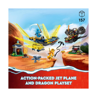 LEGO Ninjago 71798 Batalla por el Dragón Bebé de NYA y Arin 157 Piezas
