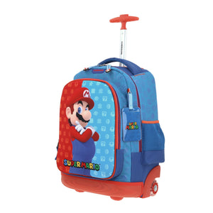 Mochila Ruedas Escolar Primaria Chenson Con Baston Y Luz Mario Bros  DULP MB66083-9 Carro De Fabrica Reforzado