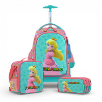 Kit Chenson Shaw Mario Peach Mochila Baston Lonchera Lapicera
