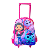 FM Mochila Ruedas Chica kinder Preescolar La Casa de Gabby Book GB204K35WH
