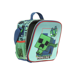 Set Chenson Mochila Lonchera y Lapicera Chica Chenson Ruedas Niño Escolar Kinder Minecraft BLIPER MC66011-9